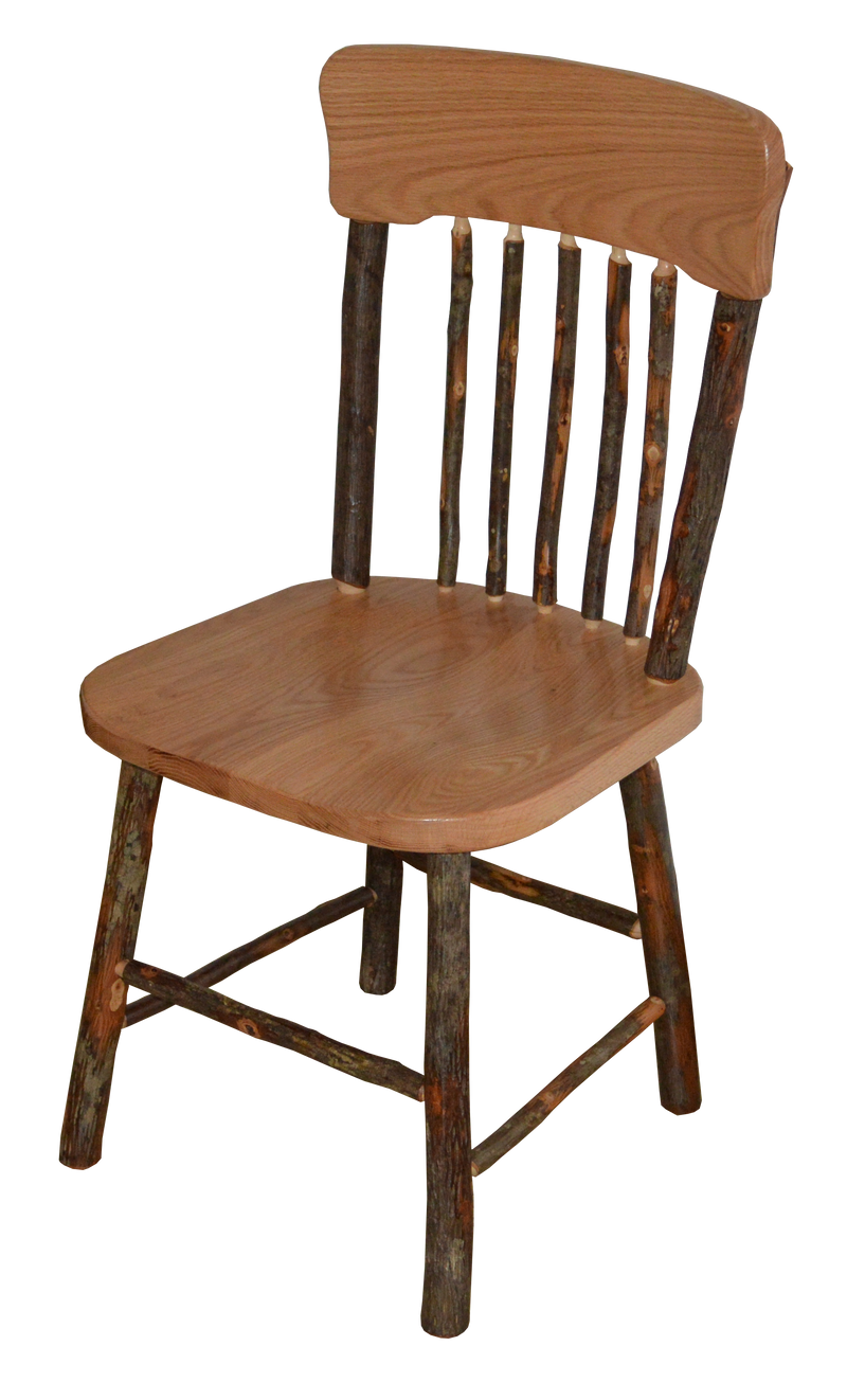 A&L Furniture Co. Amish-Made Hickory Panel Back Dining Chairs AL2501