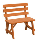 A&L Furniture Co. Amish-Made Pine Traditional Backed Benches AL252