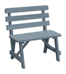 A&L Furniture Co. Amish-Made Pine Traditional Backed Benches AL252