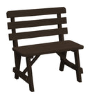 A&L Furniture Co. Amish-Made Pine Traditional Backed Benches AL252