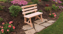 A&L Furniture Co. Amish-Made Cedar Traditional Backed Benches AL251C