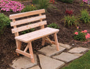 A&L Furniture Co. Amish-Made Cedar Traditional Backed Benches AL251C