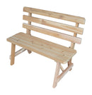 A&L Furniture Co. Amish-Made Cedar Traditional Backed Benches AL251C