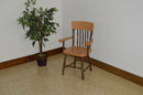 A&L Furniture Co. Amish-Made Hickory Panel Back Dining Chairs with Arms AL2541