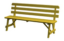 A&L Furniture Co. Amish-Made Pine Traditional Backed Benches AL252