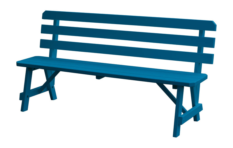 A&L Furniture Co. Amish-Made Pine Traditional Backed Benches AL252