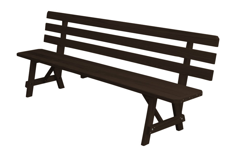 A&L Furniture Co. Amish-Made Pine Traditional Backed Benches AL252