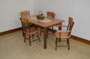 A&L Furniture Co. Amish-Made Hickory 5-Piece Farm Table Sets AL2731 - AL2501x4