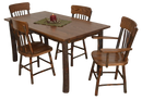 A&L Furniture Co. Amish-Made Hickory 5-Piece Farm Table Sets AL2731 - AL2501x4