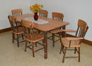 A&L Furniture Co. Amish-Made Hickory 7-Piece Farm Table Sets AL2741 - AL2501x6