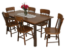 A&L Furniture Co. Amish-Made Hickory 7-Piece Farm Table Sets AL2741 - AL2501x6