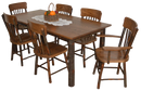 A&L Furniture Co. Amish-Made Hickory 7-Piece Farm Table Sets AL2741 - AL2501x6