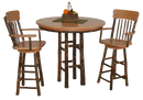 A&L Furniture Co. Amish-Made Hickory 3-Piece Bar Table Sets AL2781 - AL2581x2