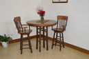 A&L Furniture Co. Amish-Made Hickory 3-Piece Bar Table Sets AL2781 - AL2581x2