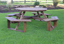 A&L Furniture Co. 54" Amish-Made Octagonal Cedar Walk-In Picnic Tables AL280C