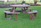 A&L Furniture Co. 54" Amish-Made Octagonal Cedar Walk-In Picnic Tables AL280C