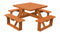 A&L Furniture Co. 44" Amish-Made Square Pressure-Treated Pine Walk-In Picnic Tables AL284PT