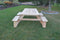 A&L Furniture Co. 8' Amish-Made Rectangular Cedar Walk-In Picnic Tables AL288C