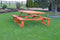 A&L Furniture Co. 8' Amish-Made Rectangular Pressure-Treated Pine Walk-In Picnic Tables AL288PT