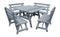 A&L Furniture Co. 43" Amish-Made Square Cedar Picnic Table with Backed Benches AL302C