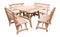 A&L Furniture Co. 43" Amish-Made Square Cedar Picnic Table with Backed Benches AL302C