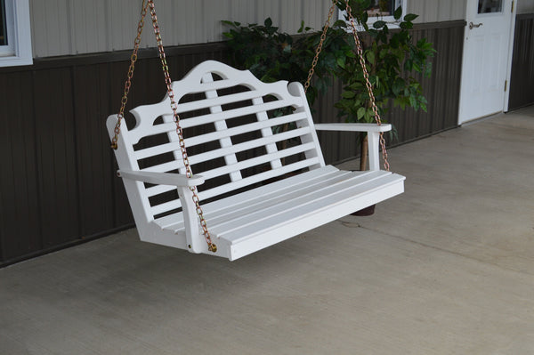 A&L Furniture Co. Amish-Made Pine Marlboro Porch Swings AL371