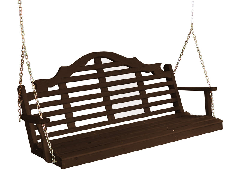 A&L Furniture Co. Amish-Made Cedar Marlboro Porch Swings AL371C