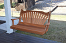 A&L Furniture Co. Amish-Made Cedar Fanback Porch Swings AL382C