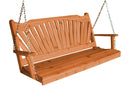 A&L Furniture Co. Amish-Made Cedar Fanback Porch Swings AL382C