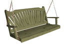 A&L Furniture Co. Amish-Made Cedar Fanback Porch Swings AL382C