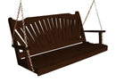 A&L Furniture Co. Amish-Made Cedar Fanback Porch Swings AL382C