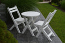 A&L Furniture Co. Amish-Made Poly Coronado Folding Bistro Sets AL4001