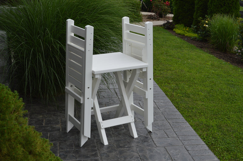 A&L Furniture Co. Amish-Made Poly Coronado Folding Bistro Sets AL4001