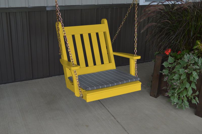 A&L Furniture Co. Amish-Made Pine Traditional English Chair Swings AL401