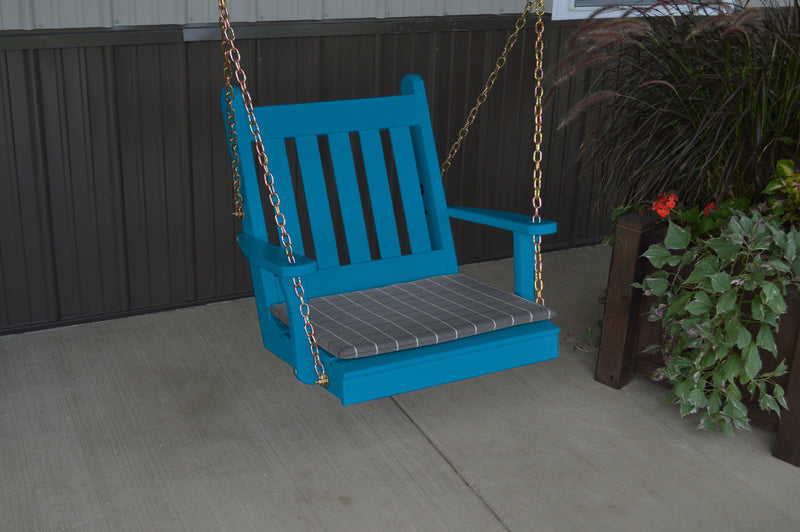 A&L Furniture Co. Amish-Made Pine Traditional English Chair Swings AL401