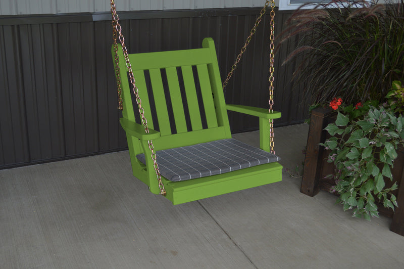 A&L Furniture Co. Amish-Made Pine Traditional English Chair Swings AL401