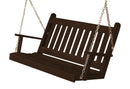 A&L Furniture Co. Amish-Made Cedar Traditional English Porch Swings AL402C