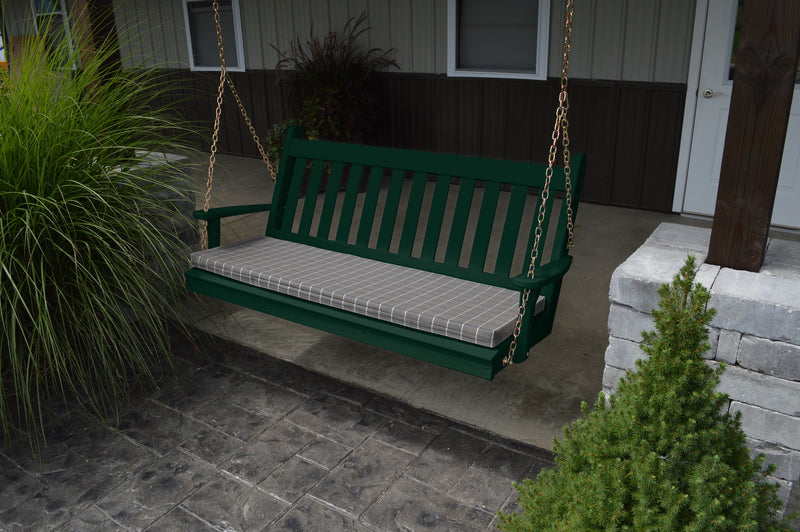 A&L Furniture Co. Amish-Made Pine Traditional English Porch Swings AL402