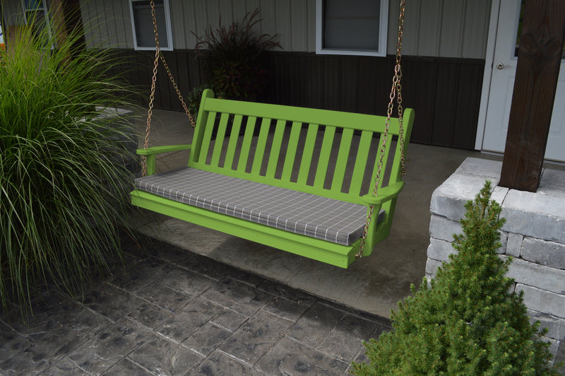 A&L Furniture Co. Amish-Made Pine Traditional English Porch Swings AL402