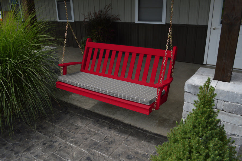 A&L Furniture Co. Amish-Made Pine Traditional English Porch Swings AL402