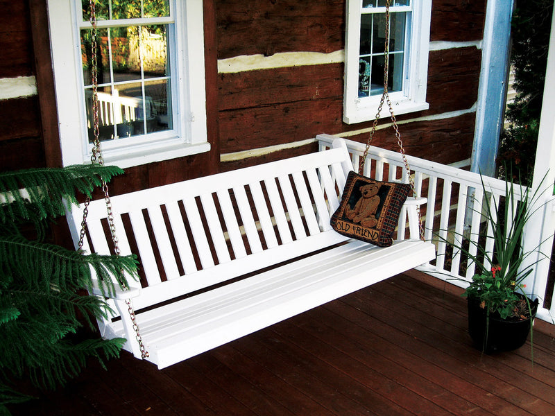 A&L Furniture Co. Amish-Made Pine Traditional English Porch Swings AL402