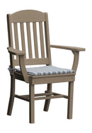 A&L Furniture Co. Amish-Made Poly Classic Dining Chair with Arms AL4110