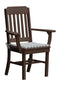 A&L Furniture Co. Amish-Made Poly Traditional Dining Chair with Arms AL4111