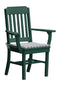 A&L Furniture Co. Amish-Made Poly Traditional Dining Chair with Arms AL4111