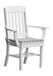 A&L Furniture Co. Amish-Made Poly Traditional Dining Chair with Arms AL4111