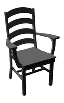 A&L Furniture Co. Amish-Made Poly Ladderback Dining Chair with Arms AL4113