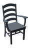 A&L Furniture Co. Amish-Made Poly Ladderback Dining Chair with Arms AL4113