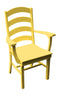 A&L Furniture Co. Amish-Made Poly Ladderback Dining Chair with Arms AL4113