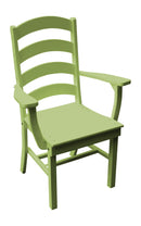 A&L Furniture Co. Amish-Made Poly Ladderback Dining Chair with Arms AL4113