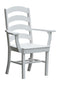 A&L Furniture Co. Amish-Made Poly Ladderback Dining Chair with Arms AL4113